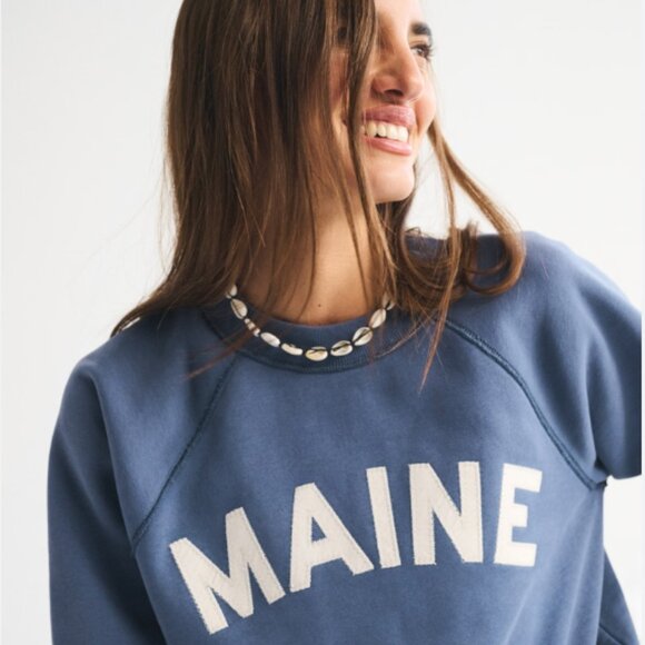 Abercrombie & Fitch Women's Graphic Raglan Classic Sunday Crew - Picture 5 of 10